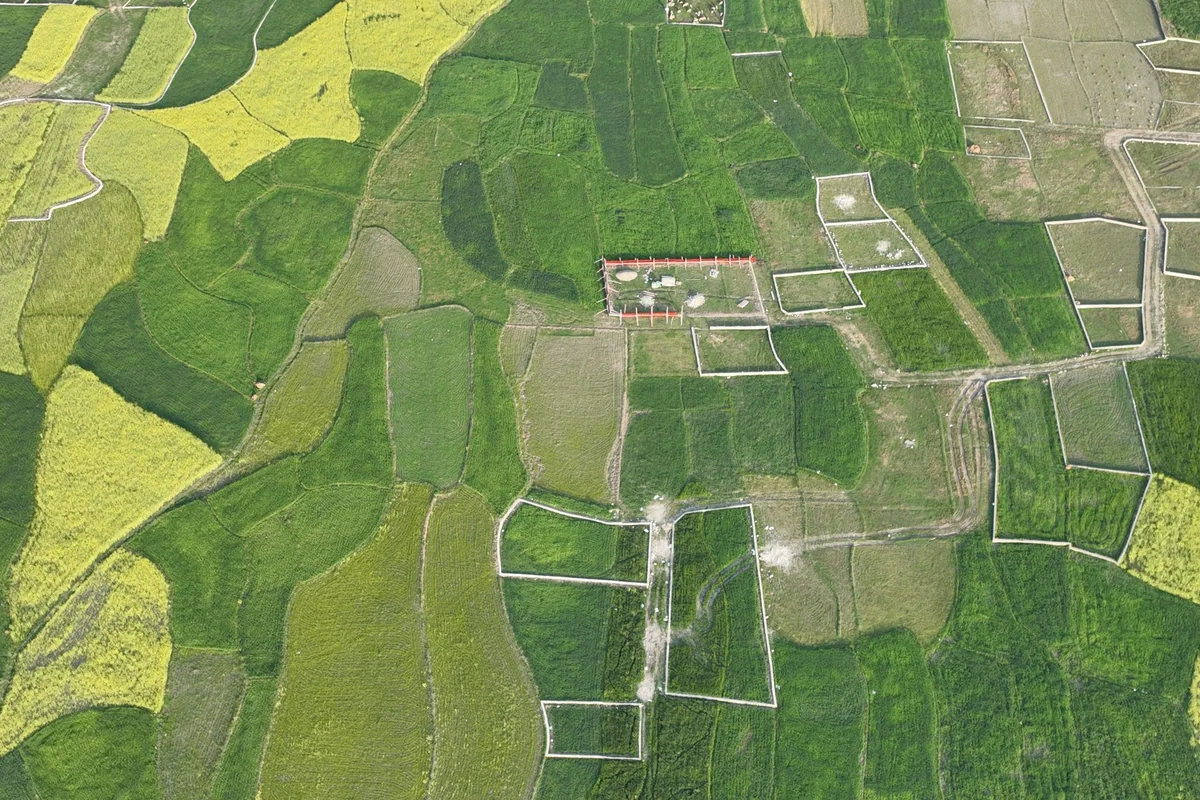 空拍土地與地塊示意房屋土地二胎